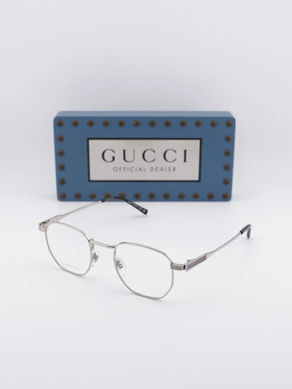 Gucci GG1878O 003 Eyeglasses Silver 49mm Square Frame